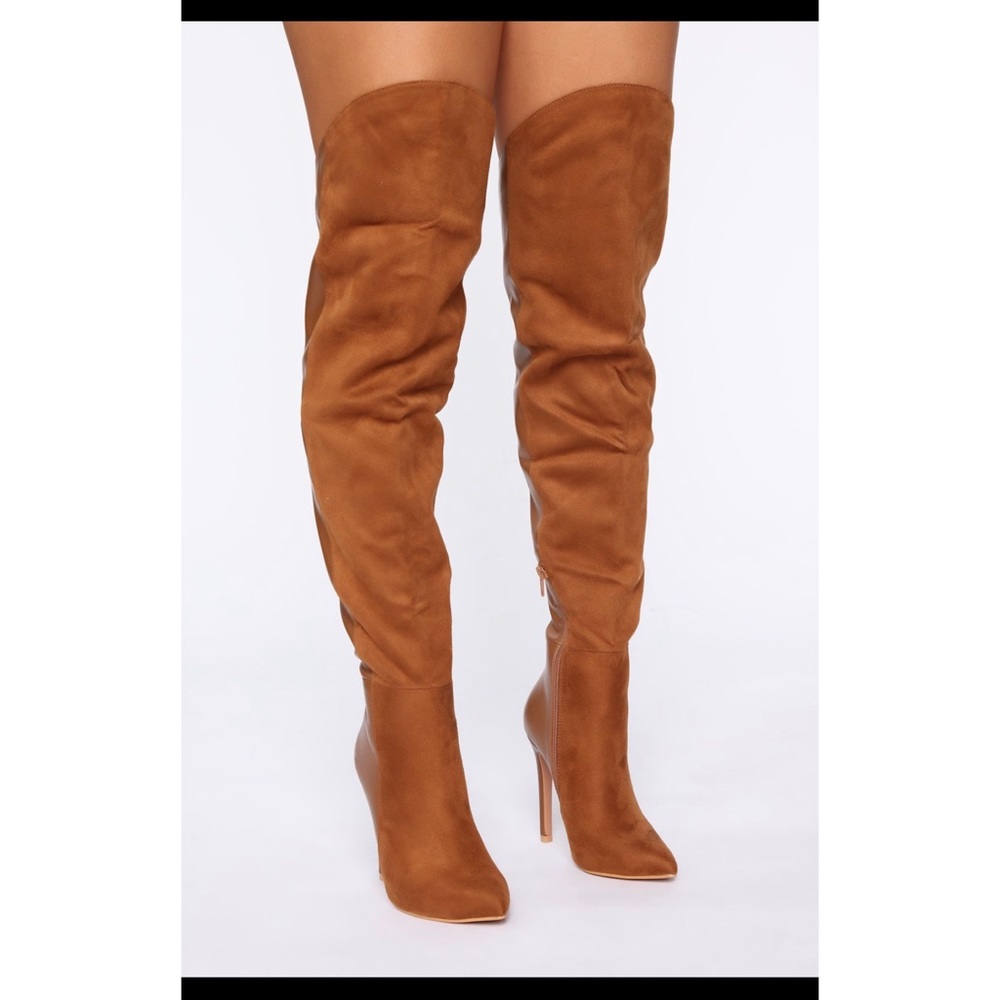 Camel Colored Thigh High Boots 😍